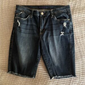 Distressed Denim Shorts